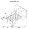 Nollet 48-inch Upholstered Queen Panel Platform Bed Grey — product view 9
