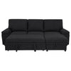 Demko Sleeper Sectional Sofa with Speaker and Storage Chaise Black — product view 10