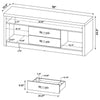 Burke 2-drawer Engineered Wood 59-inch TV Stand Grey Driftwood — product view 10