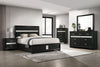 Miranda 54-inch Upholstered Queen Panel Bed Black — product view 10