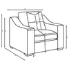 Ashlyn Fabric Upholstered Track Arm Accent Chair Sand — product view 10