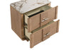 Leanne 2-drawer Sinter Stone Top Nightstand Light Oak — product view 10