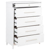 Gracemont 5-drawer Bedroom Chest of Drawers White — product view 10