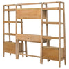 Fabian 4-piece Computer Desk and Bookshelf Set Distressed Light Brown — product view 10