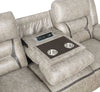 Greer 3-piece Upholstered Reclining Sofa Set Taupe — product view 10