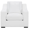 Ashlyn 3-piece Upholstered Sloped Arm Sofa Set White — product view 10