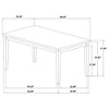 Andrews 66-inch Rectangular Dining Table Light Ash and White — product view 10