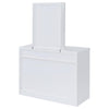 Bunbury Makeup Vanity Table Set Storage Mirror and Stool White — product view 10