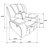 Camila Upholstered Glider Recliner Chair White — product view 10