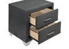 Melody Upholstered 2-drawer Nightstand Grey — product view 10