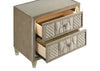 Lorient 2-drawer LED Nightstand with USB Ivory and Camel — product view 10