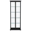 Aero 4-shelf Display Curio Cabinet with LED Lighting Black — product view 10