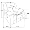 Sycamore Upholstered Power Recliner Chair Dark Brown — product view 10