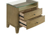 Granada 2-drawer Glass Top Nightstand Natural Pine — product view 10