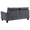 Caspian Upholstered Curved Arm Chaise Sectional Sofa Grey — product view 10