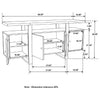 Ditman 4-door Solid Wood Sideboard Buffet Grey Sheesham — product view 10