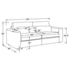 Amador Chenille Upholstered Track Arm Sofa Camel — product view 10