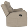 Brentwood 2-piece Upholstered Reclining Sofa Set Taupe — product view 10
