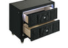 Lorient 2-drawer LED Nightstand with USB Black — product view 10