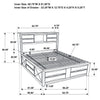 Briana Wood Queen Storage Bookcase Bed Black — product view 10