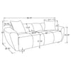 Destino 3-piece Chenille Splayed Arm Sofa Set Greige — product view 10