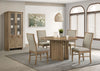 Adina 53-inch Round Wood Dining Table Distressed Light Brown — product view 10