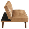 Jenson Upholstered Tufted Convertible Sofa Bed Saddle Brown — product view 10