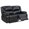 Camila 2-piece Upholstered Reclining Sofa Set Black — product view 10