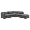 Hobson Upholstered Armless Chair Charcoal — product view 10