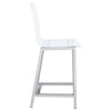Juelia Clear Acrylic Counter Chair Chrome (Set of 2) — product view 10