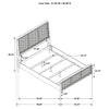 Arini Rattan Queen Panel Bed Black and Natural — product view 10