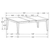 Louise 7-piece Rectangular Extension Leaf Dining Set Black — product view 10