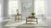 Bradley Round SmartTop End Side Table Grey and Natural — product view 10