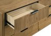 Bennett 6-drawer Bedroom Dresser and Mirror Set Light Oak — product view 10