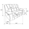 Camila Upholstered Motion Reclining Loveseat Red — product view 10