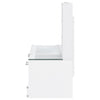Flora 2-drawer Vanity Set with LED Mirror White High Gloss — product view 10