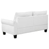 Caspian Upholstered Curved Arm Chaise Sectional Sofa White — product view 10
