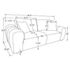 Burnett 3-piece Chenille Upholstered Sofa Set Ivory — product view 10