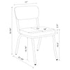 Retro 5-piece Round Dining Table Set White and Red — product view 10