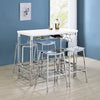 Jovani Acrylic Backless Bar Stool Chrome (Set of 2) — product view 10