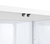 Delphinium 4-Shelf Clear Glass Curio Display Cabinet White — product view 10