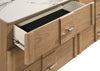 Leanne 6-drawer Sinter Stone Top Dresser Cabinet Light Oak — product view 10