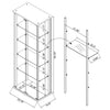 Delphinium 4-Shelf Clear Glass Curio Display Cabinet Black — product view 11