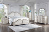 Evangeline Wood Queen LED Panel Bed Silver Oak — product view 11