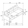 Bowen II Fabric Upholstered Track Arm Sofa Steel Grey — product view 11