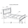 Barzini Wood Queen Panel Bed White — product view 11