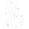 Kerwin 7-piece Rectangular Dining Table Set Grey and Chrome — product view 11