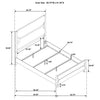 Bennett 63-inch Queen Upholstered Panel Bed Cream and Light Oak — product view 11