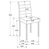 Garza Upholstered Dining Side Chair Black (Set of 4) — product view 11