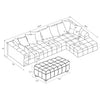 Amara 4-Piece Upholstered Sectional Sofa — product view 11